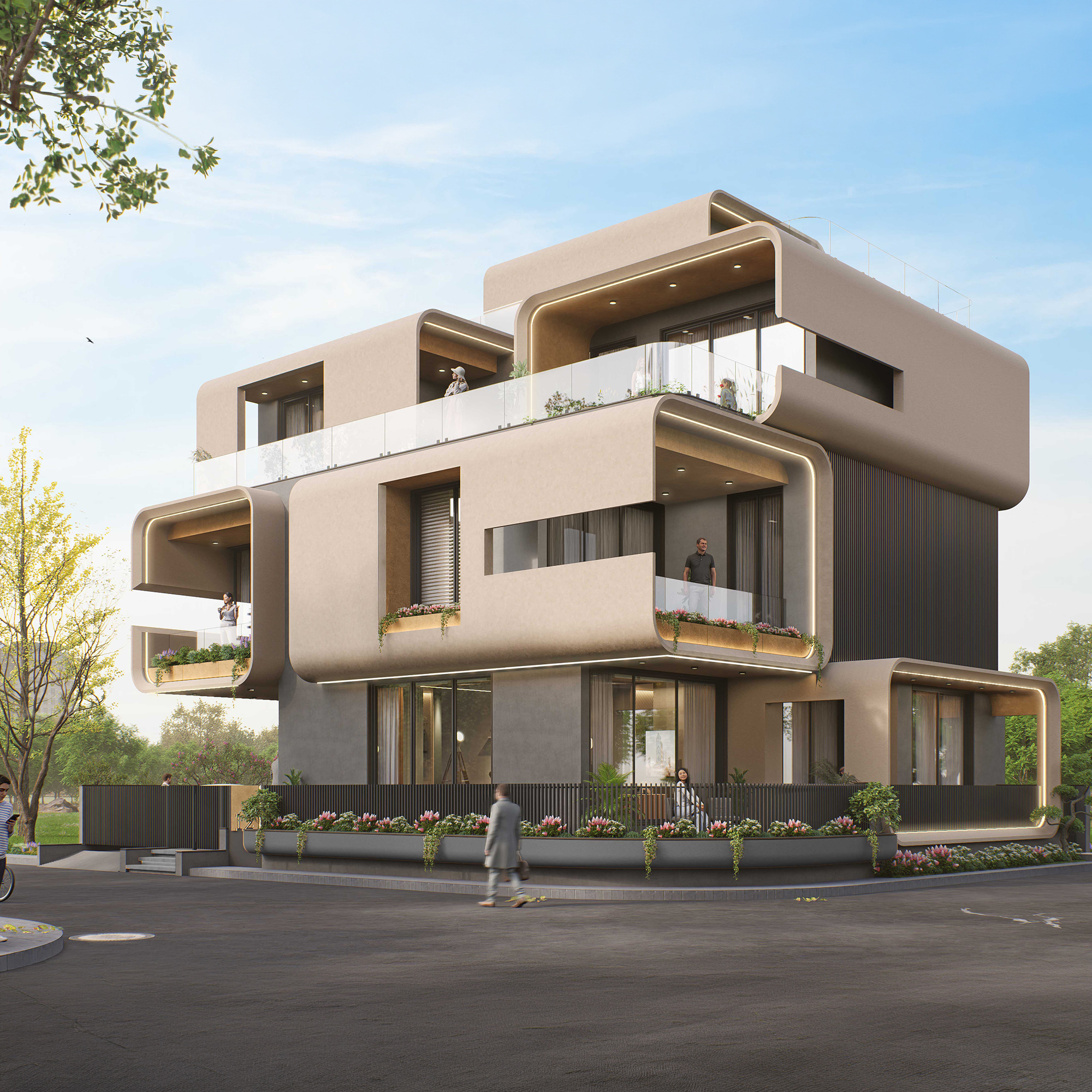 Cascading Cuboid House